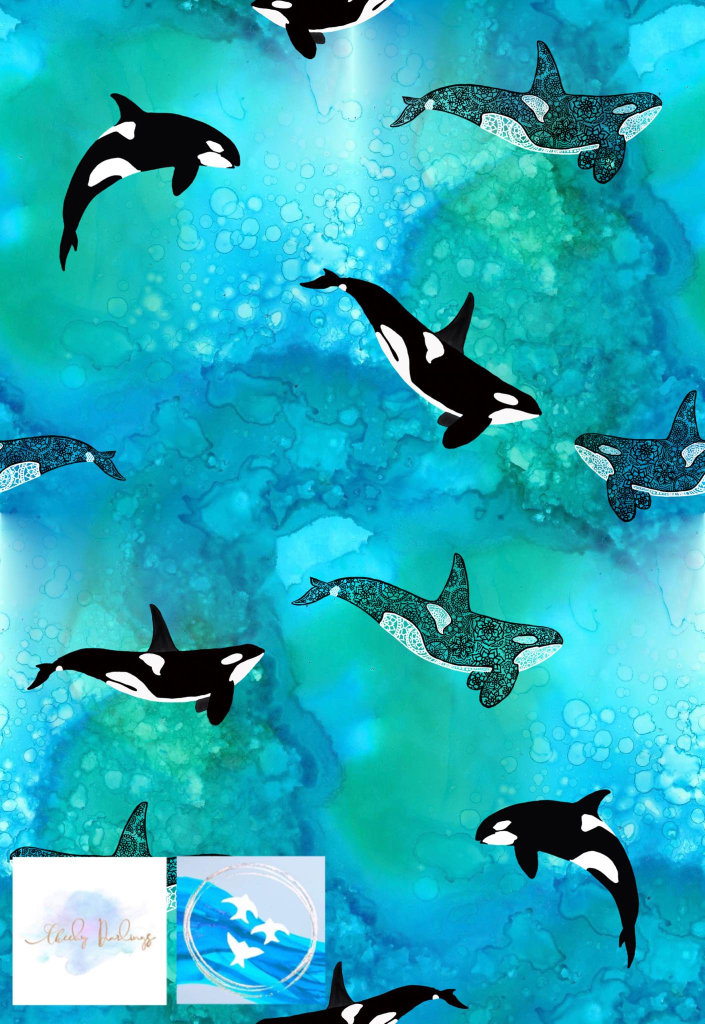 Unisex bathers - Orcas of the Gulf