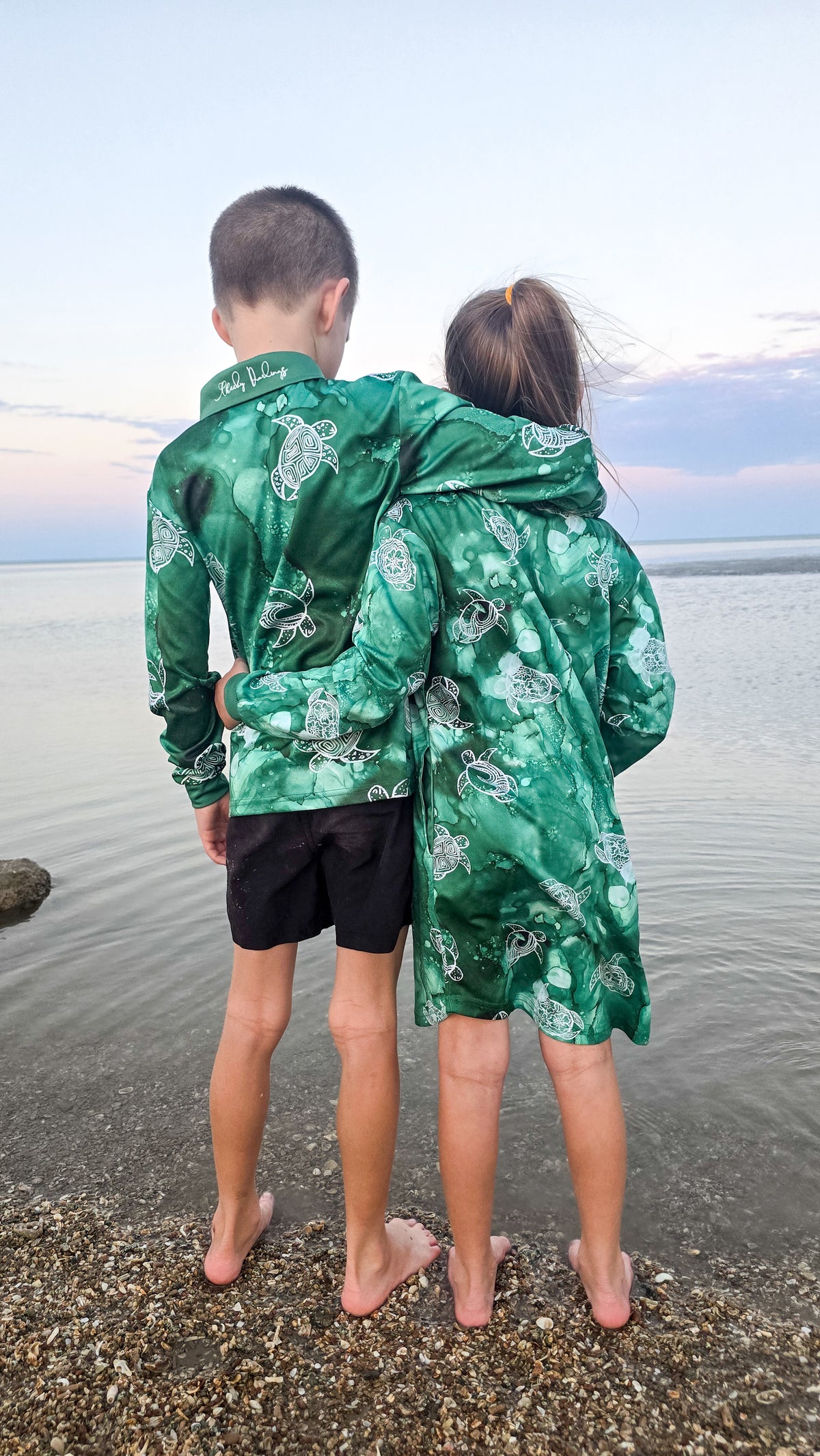 PRE ORDER - Kids Fishing Dress- Turtle Lagoon