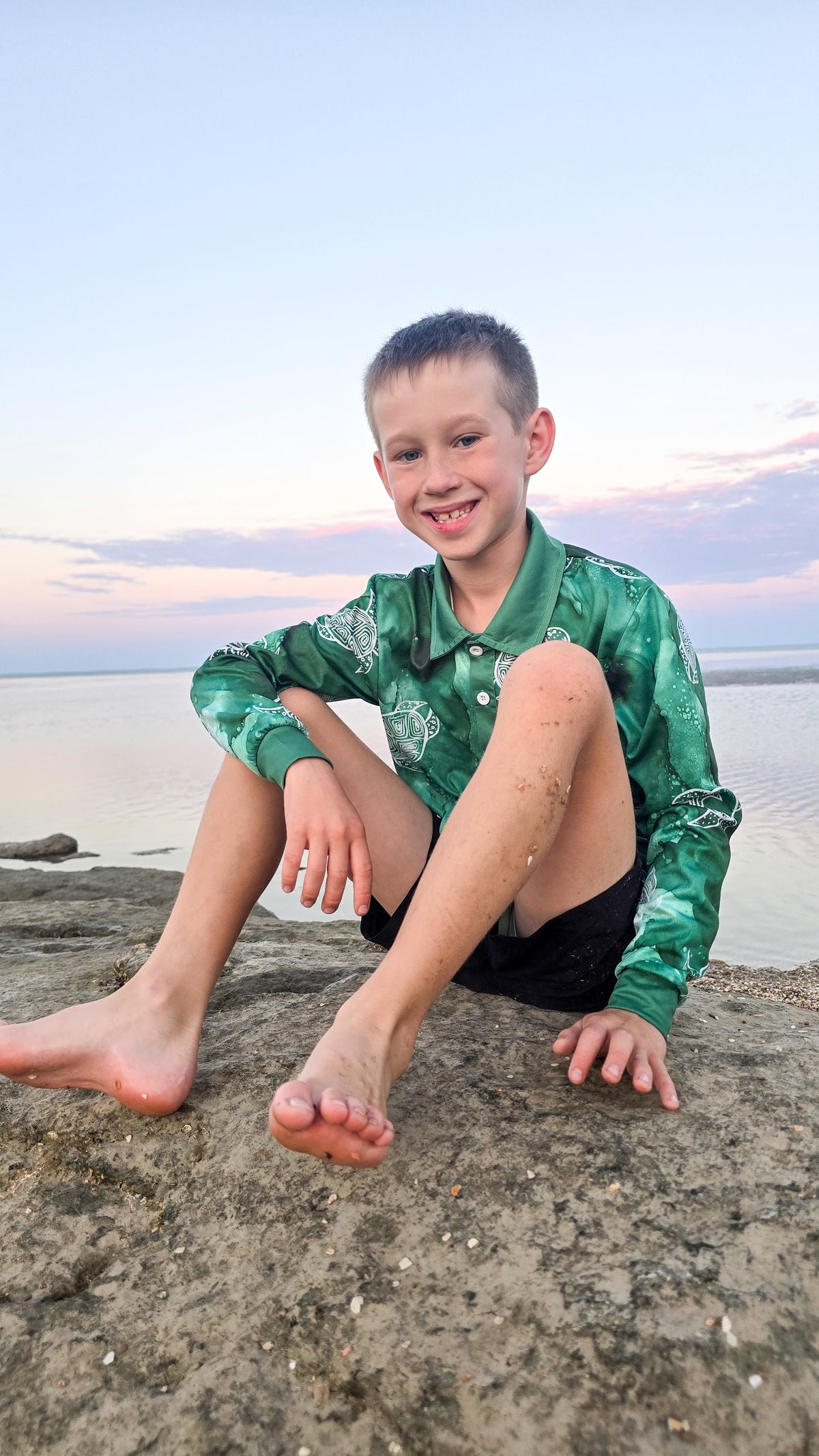 PRE ORDER - Kids Fishing Shirt - Turtle Lagoon