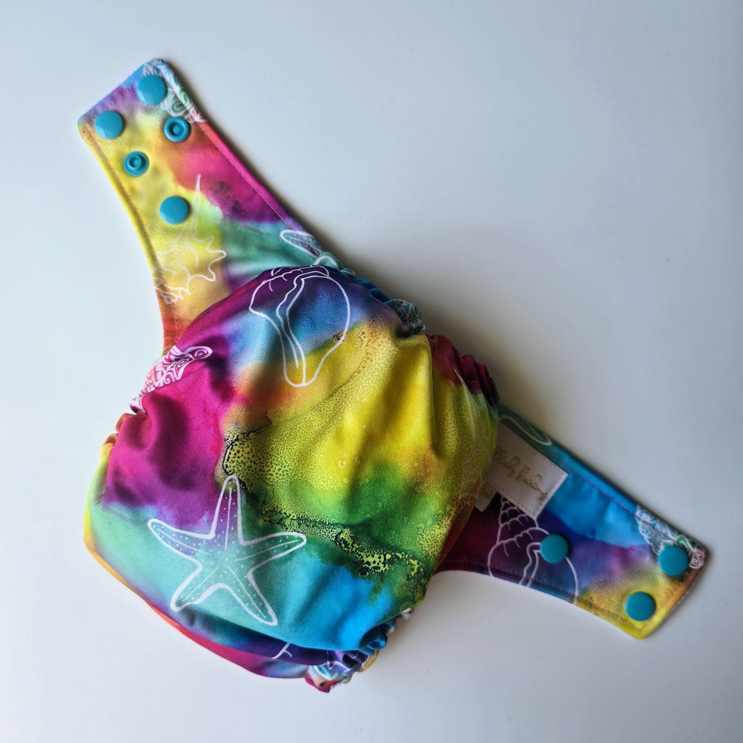 Modern Cloth Nappy - Rainbow Shells