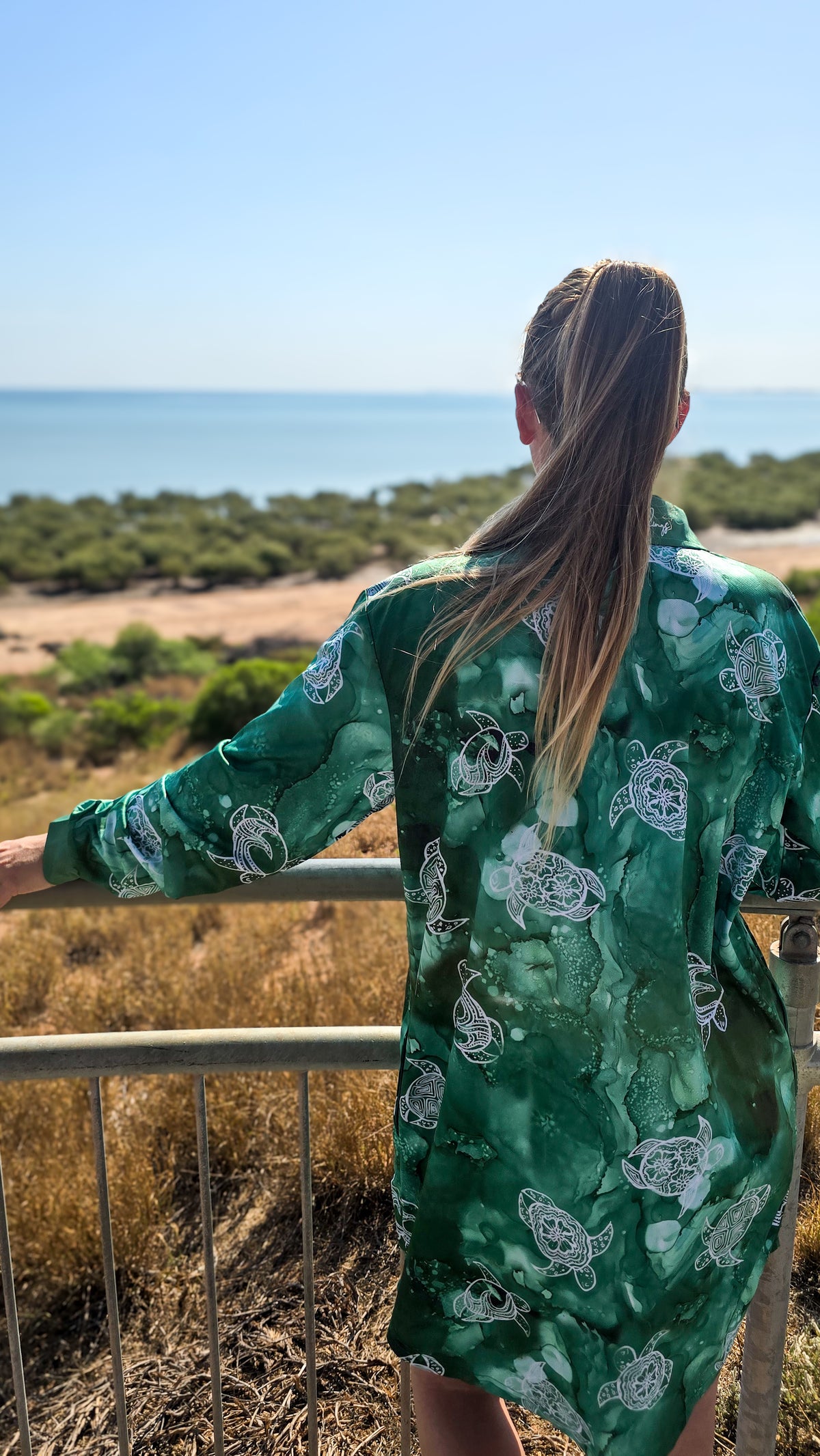 PRE ORDER - Adult Fishing Dress - Turtle Lagoon