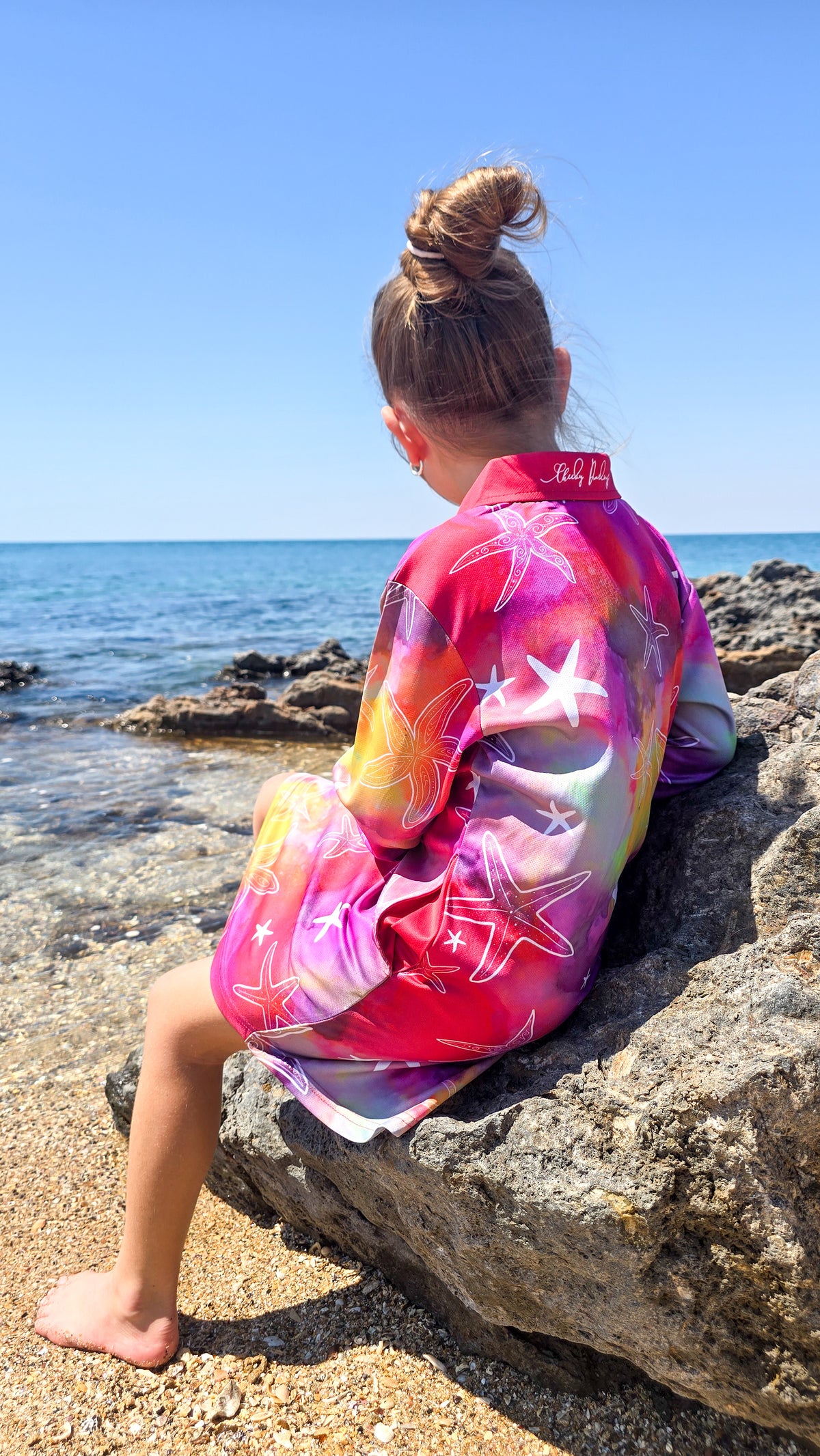 PRE ORDER - Kids Fishing Dress - Sunset Reef