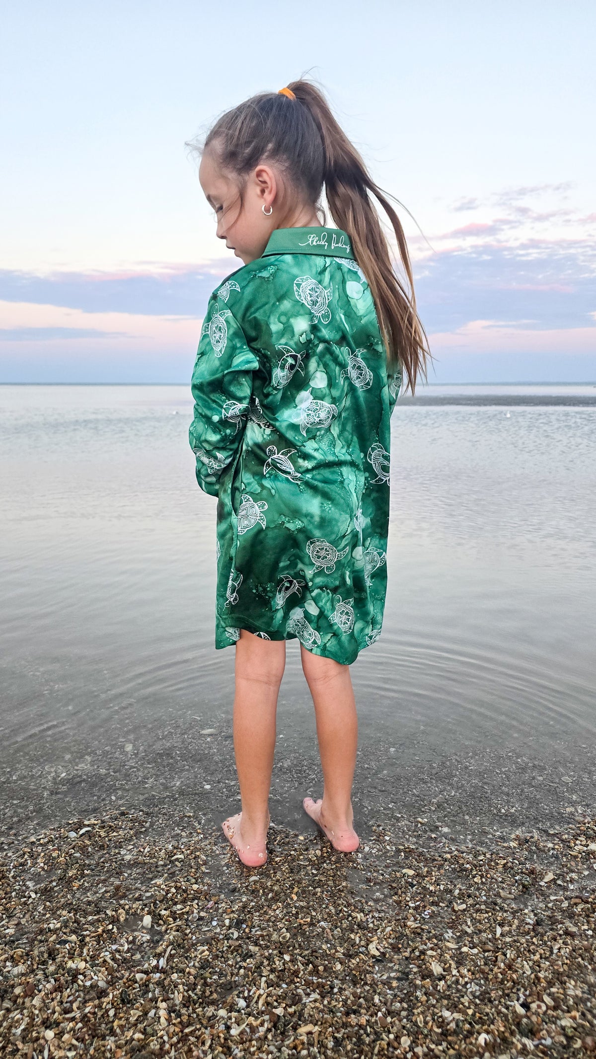 PRE ORDER - Kids Fishing Dress- Turtle Lagoon