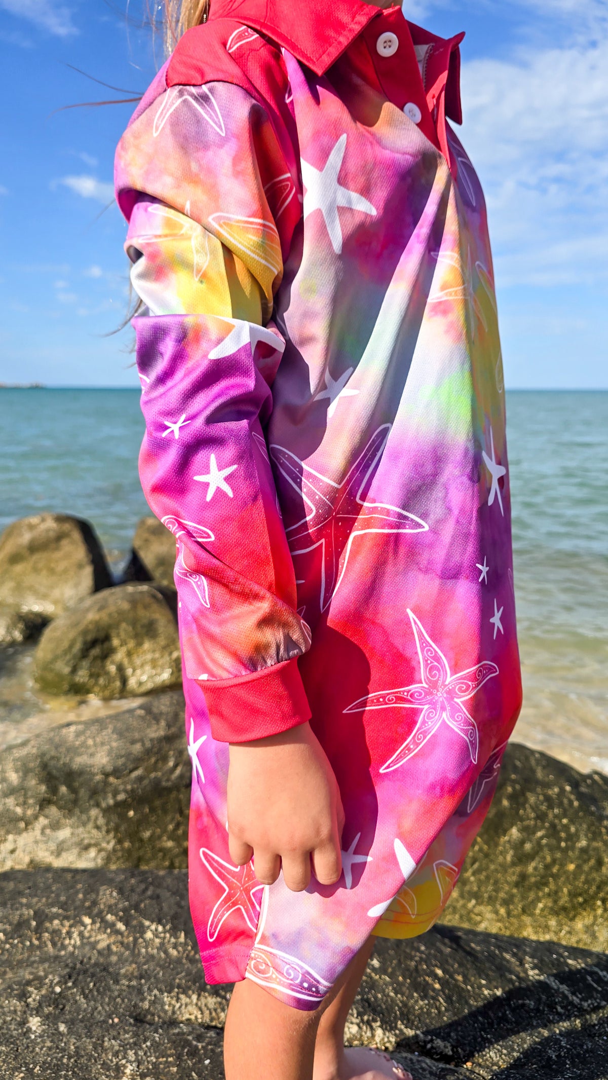 PRE ORDER - Kids Fishing Dress - Sunset Reef