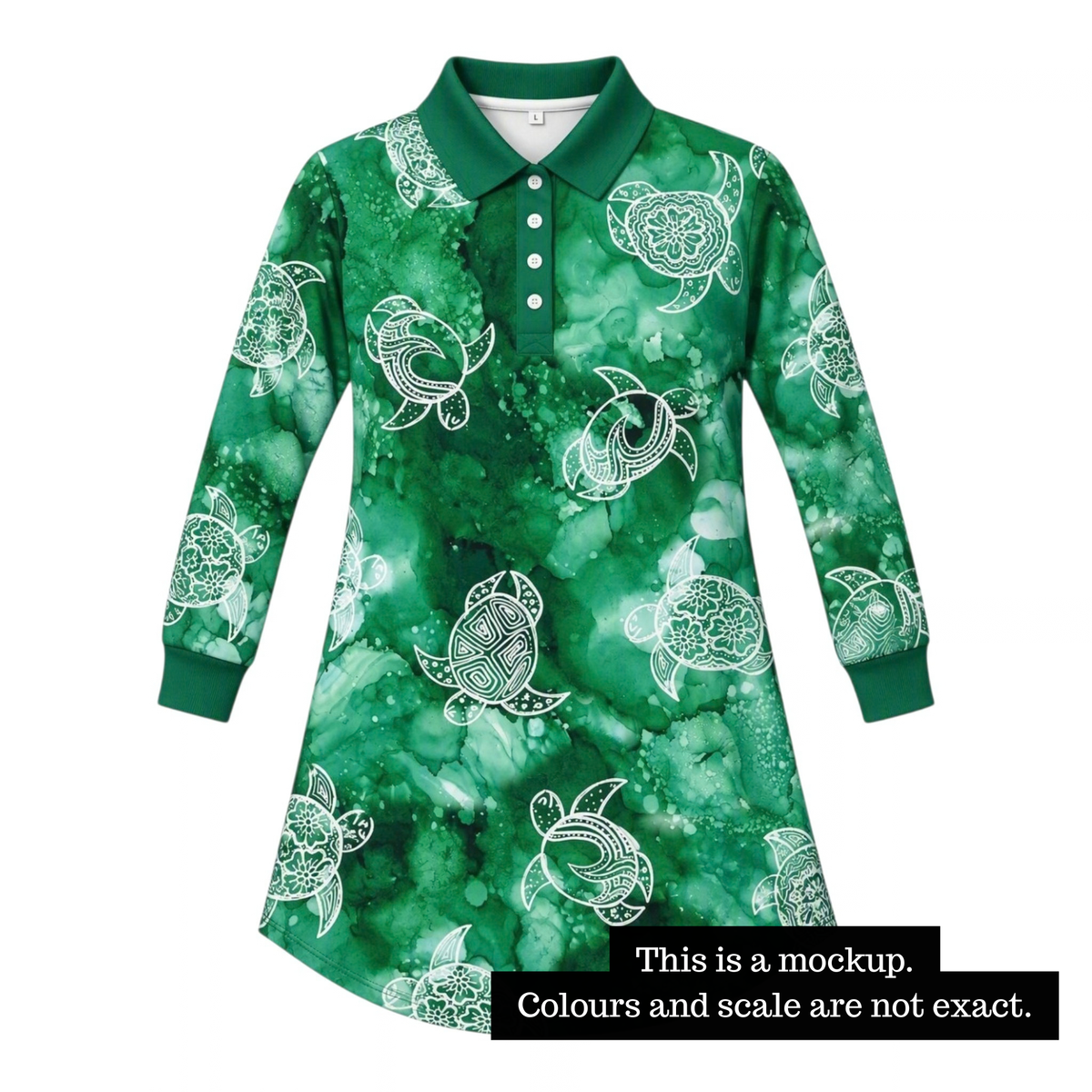 PRE ORDER - Kids Fishing Dress- Turtle Lagoon